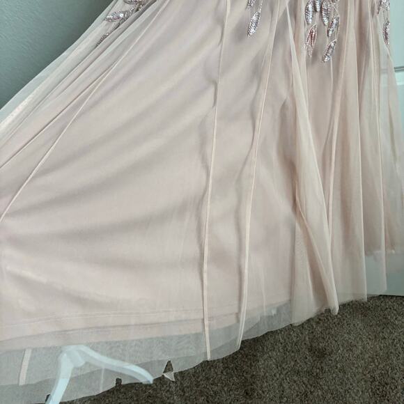 Adrianna Papell Embellished Maxi Dress in Blush - Picture 16 of 16